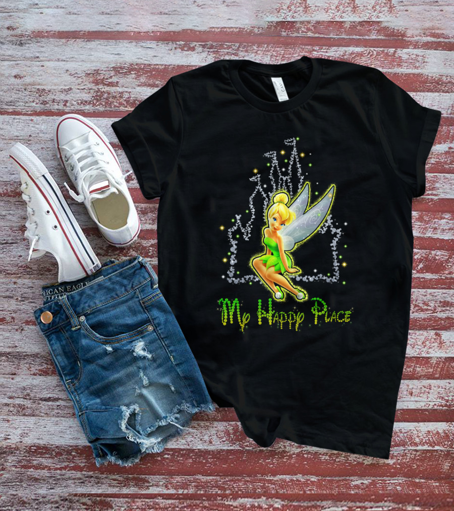 Tinkerbell My Happy Place Disney Castle Magic T-Shirt