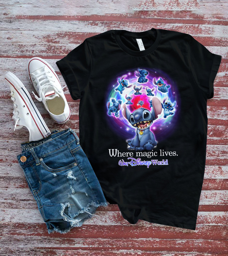 Where Magic Lives Walt Disney World Stitch T-Shirt