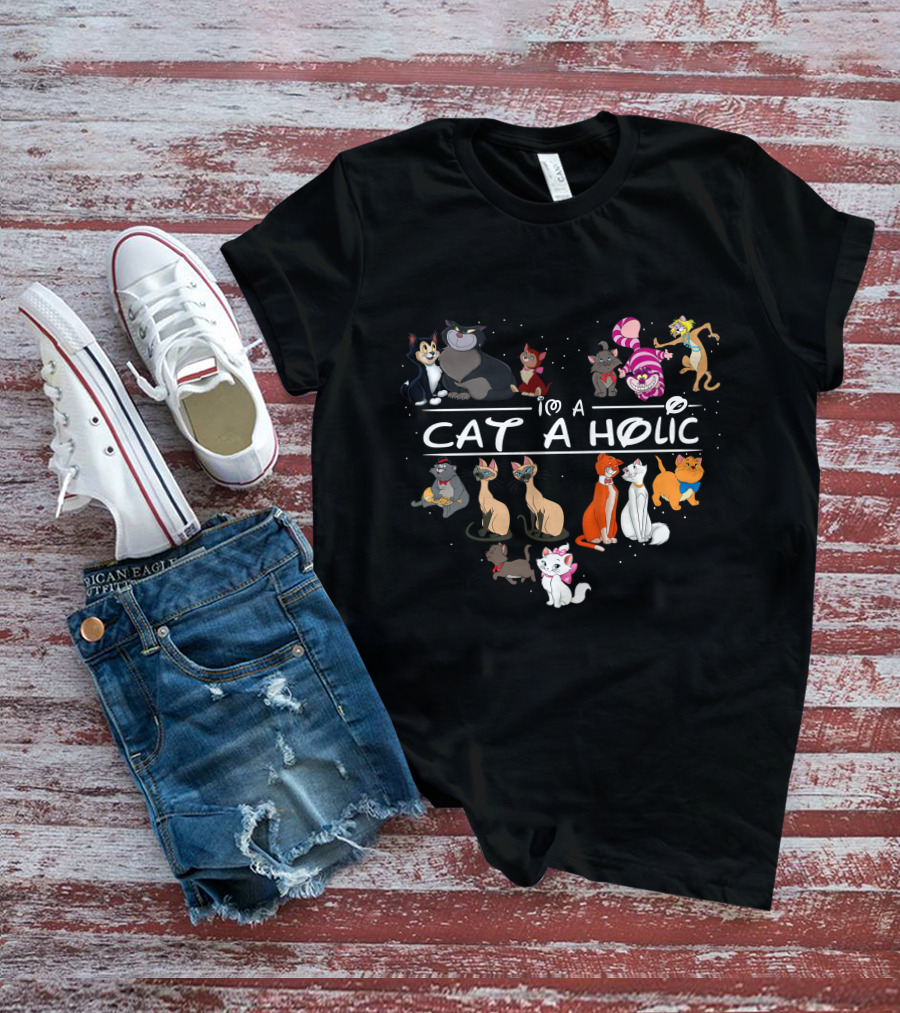 I'm A Cat Aholic Cute Cats Collection T-Shirt