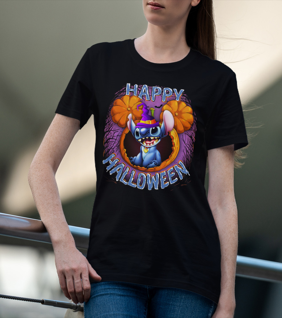 Stitch Happy Halloween Pumpkin Magic T-Shirt