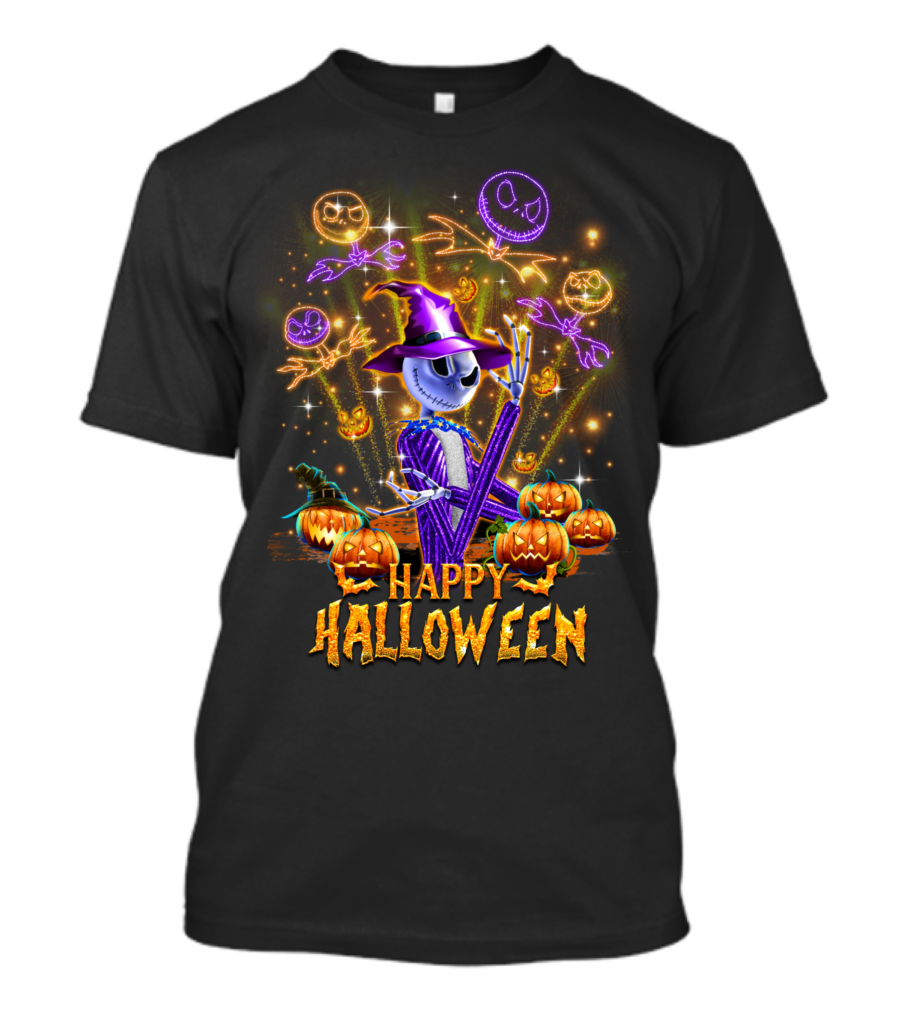 Happy Halloween Jack O' Lantern Firework Magic T-Shirt