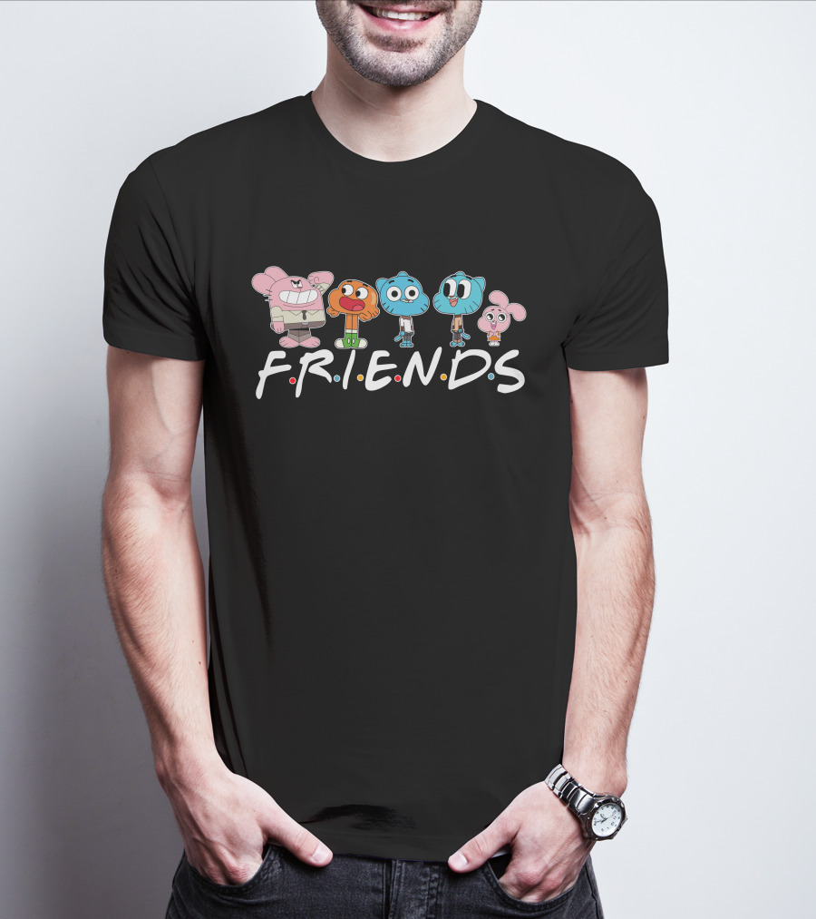 The Amazing World Of Gumball Friends Characters Gathered Together T-Shirt