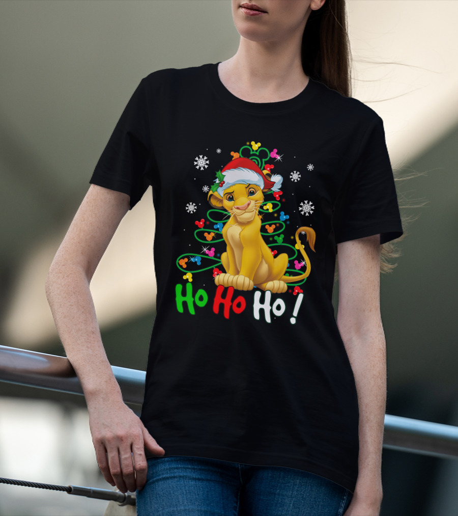 SB Tree HHH Christmas Ho Ho Ho Lion Santa Hat T-Shirt