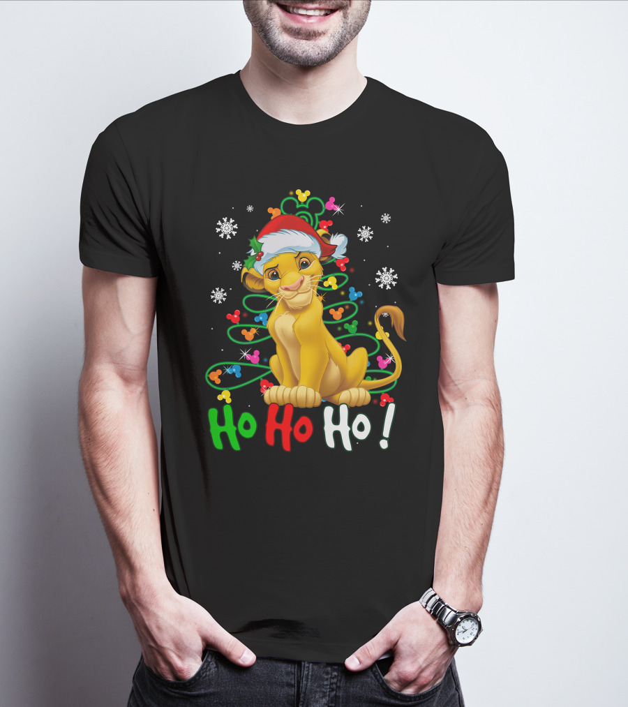 SB Tree HHH Christmas Ho Ho Ho Lion Santa Hat T-Shirt