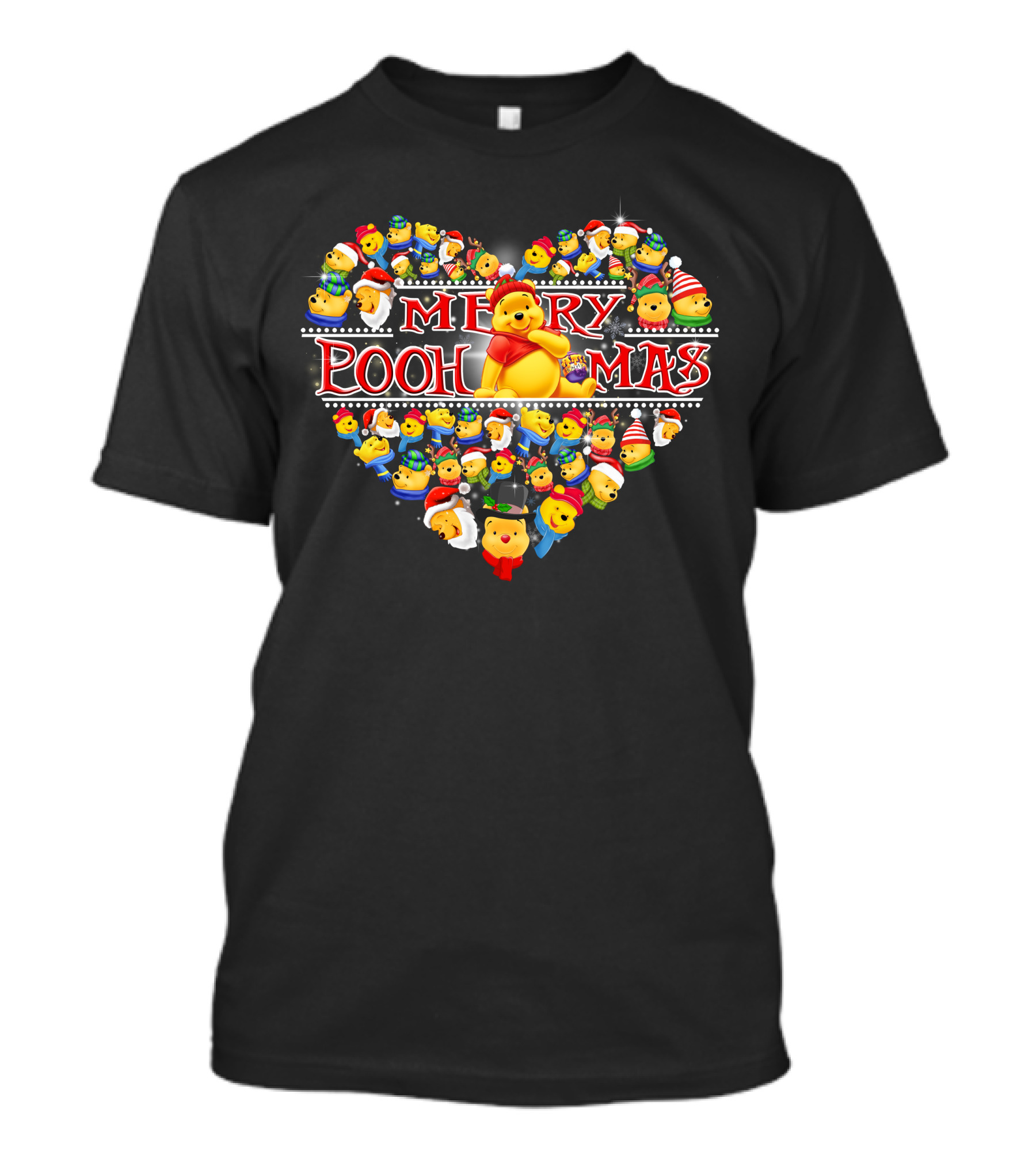 Merry Poohmas Heart Christmas T-Shirt