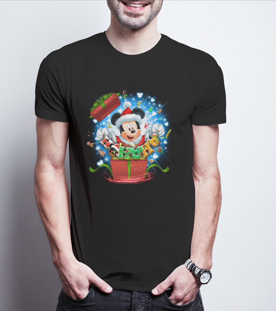 Mickey Christmas Magic Present Explosion T-Shirt