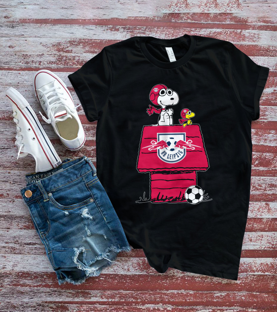 RB Leipzig Snoopy Soccer House With Woodstock T-Shirt