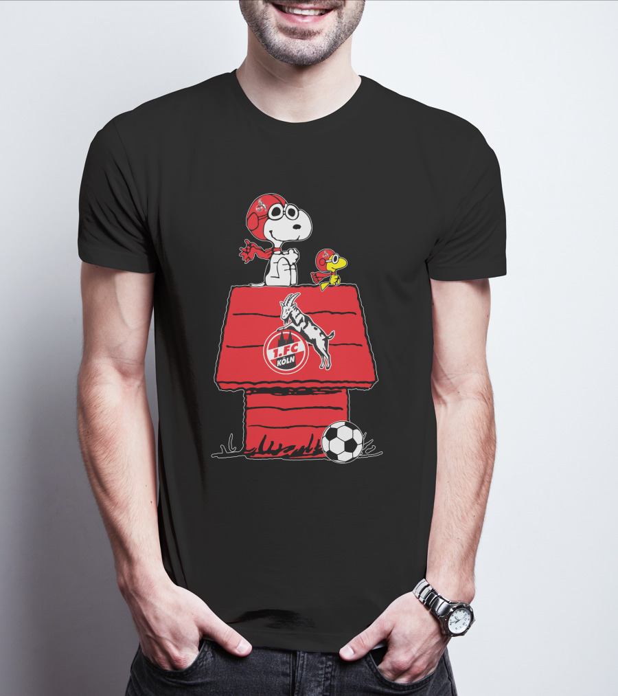 1. FC Köln Snoopy Woodhouse Soccer Scene T-Shirt