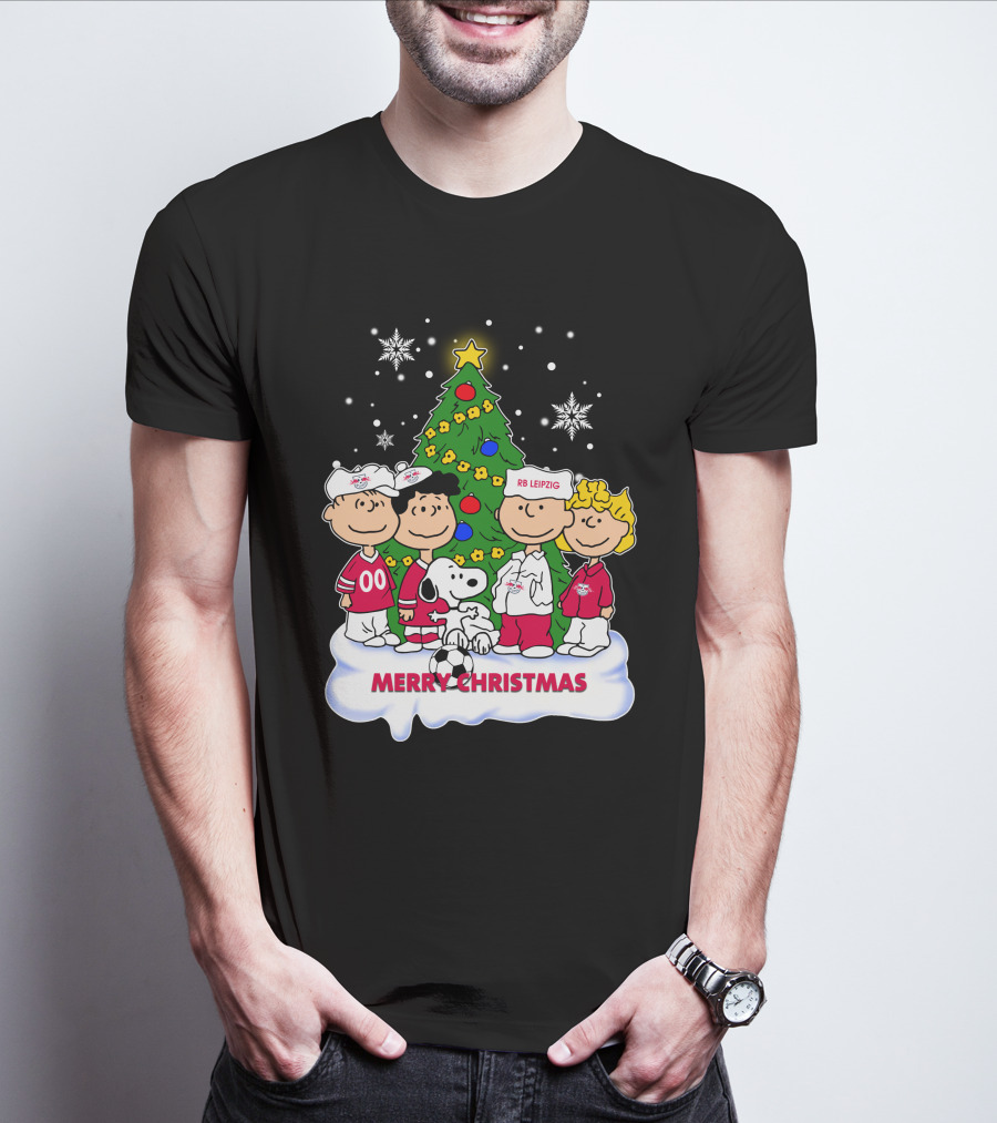 RB Leipzig Merry Christmas Snoopy And Friends Scene T-Shirt