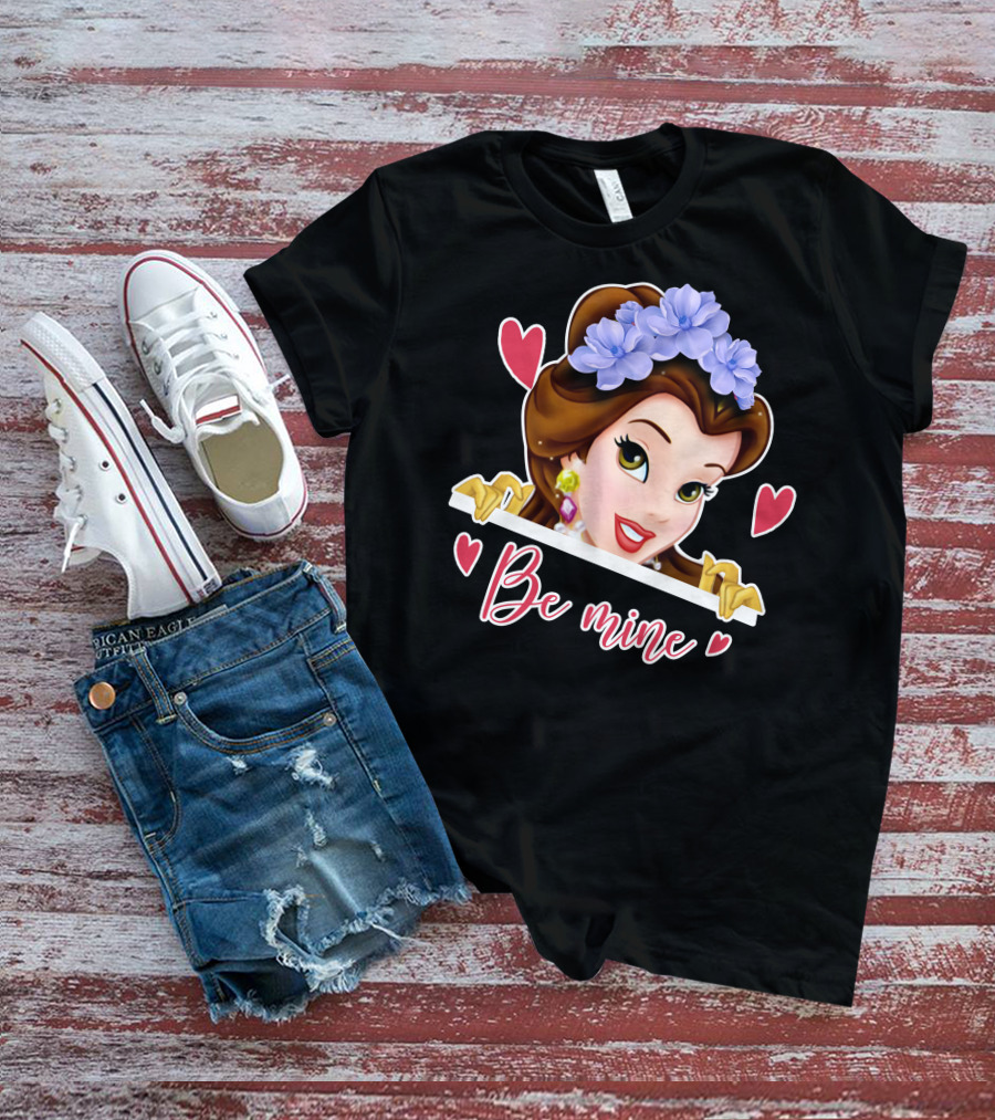 Belle Be Mine Hearts And Flowers T-Shirt