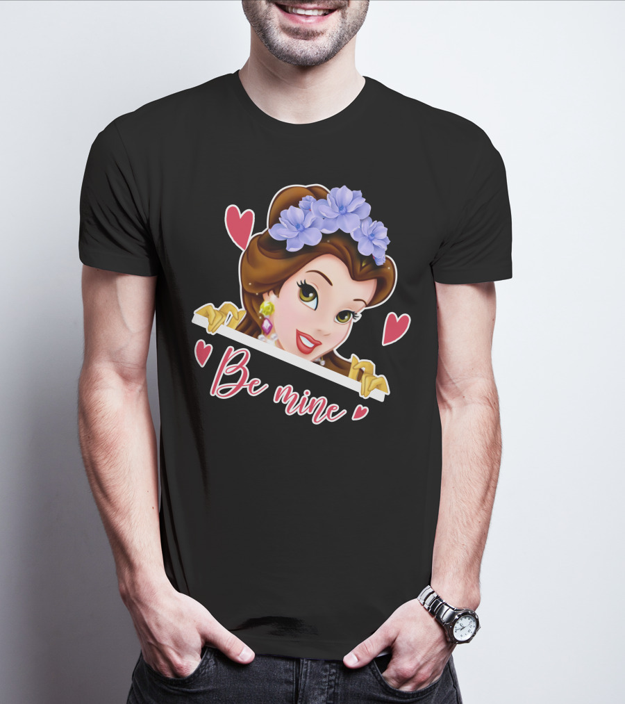 Belle Be Mine Hearts And Flowers T-Shirt