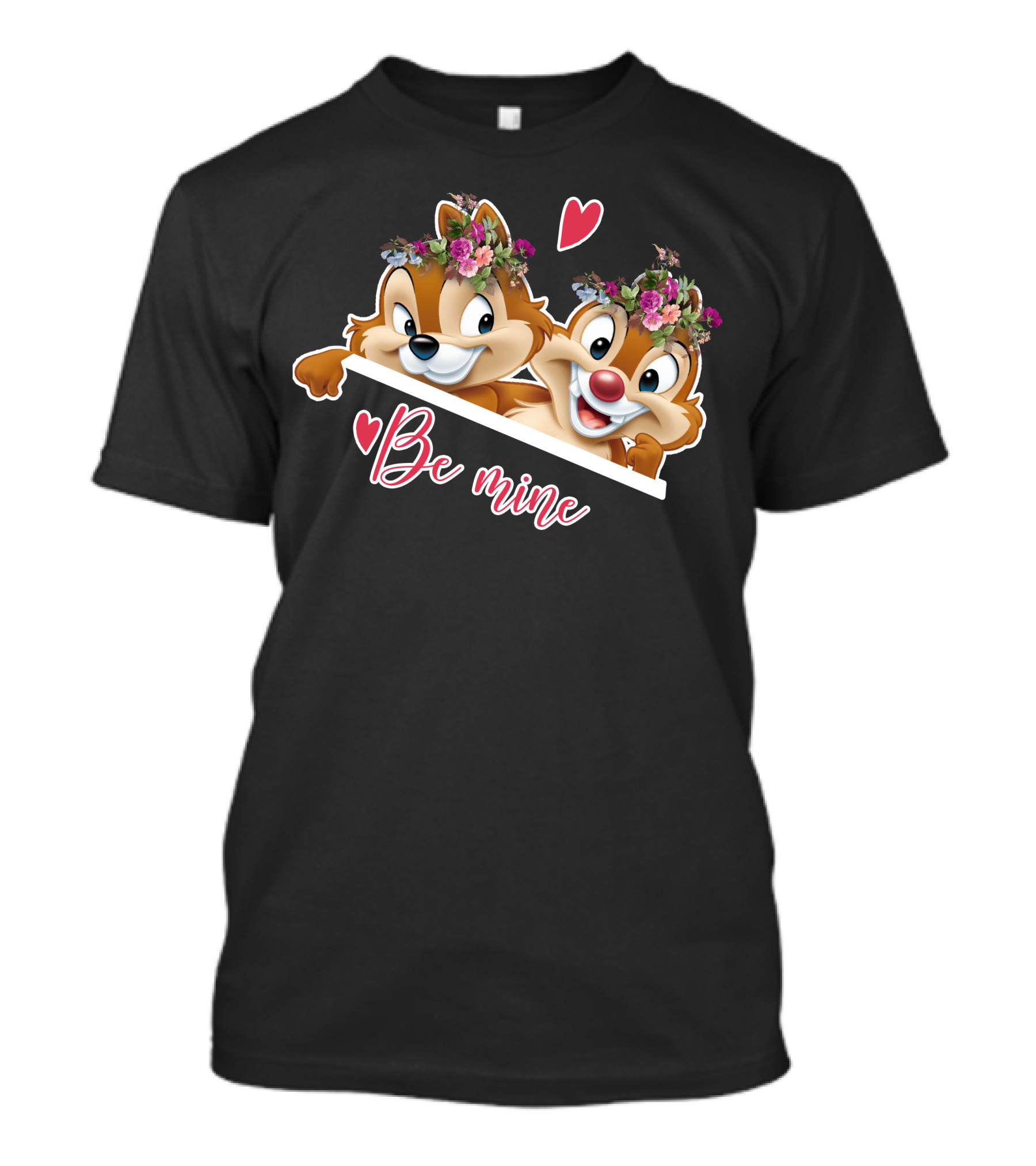 Chip And Dale Be Mine Floral Heart T-Shirt