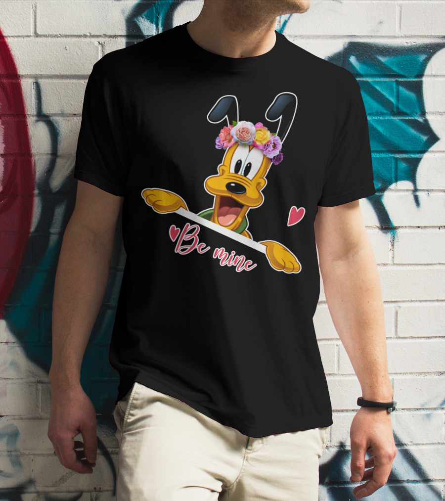 Be Mine Flower Crown Pluto Hearts T-Shirt
