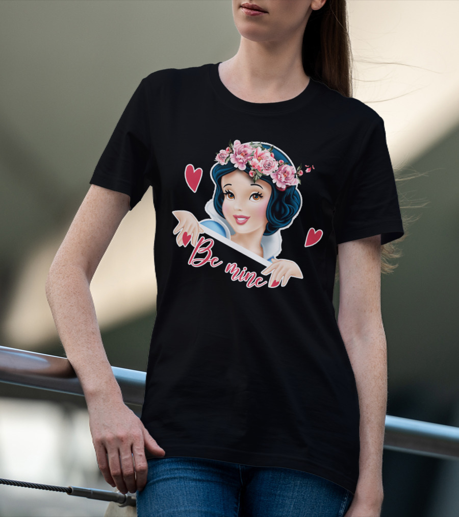 Snow White Be Mine Floral Heart T-Shirt