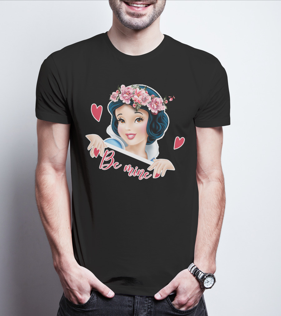 Snow White Be Mine Floral Heart T-Shirt