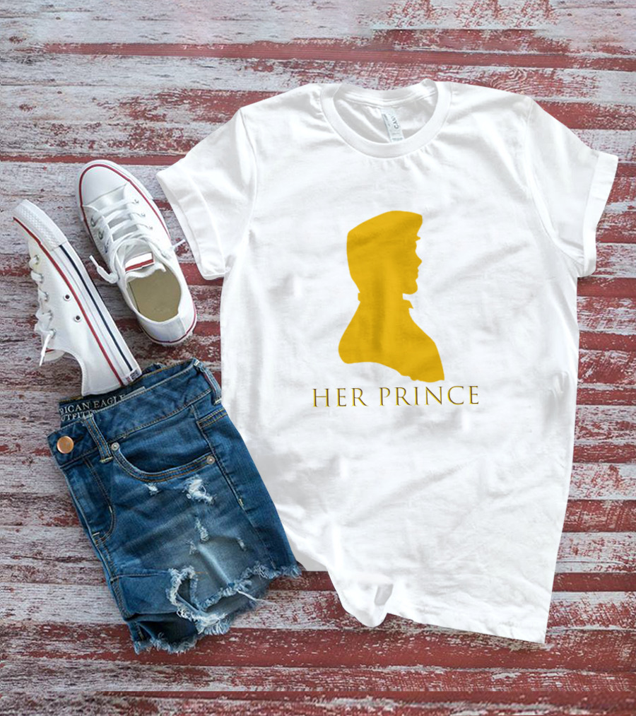 Her Prince Silhouette In Gold T-Shirt