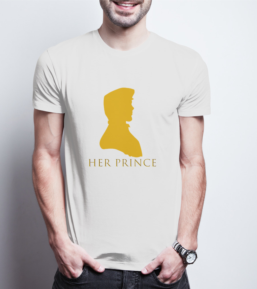 Her Prince Silhouette In Gold T-Shirt