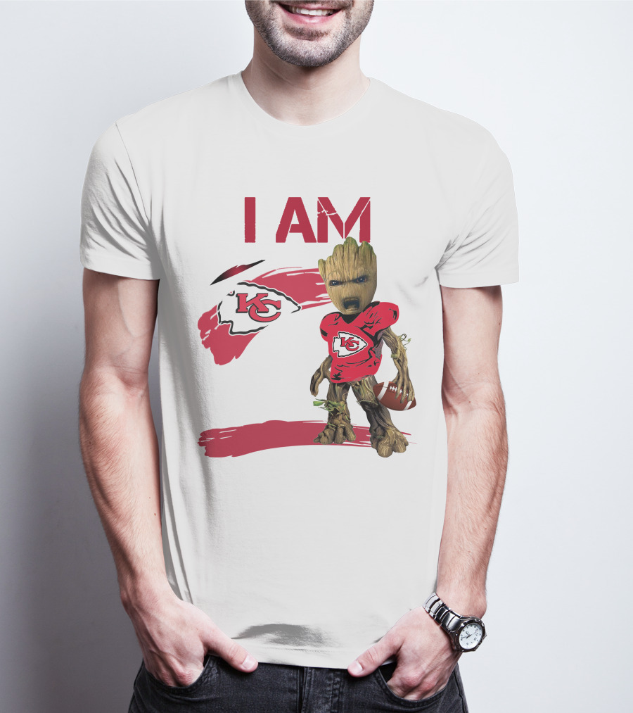 I AM KC Chiefs Groot Football T-Shirt