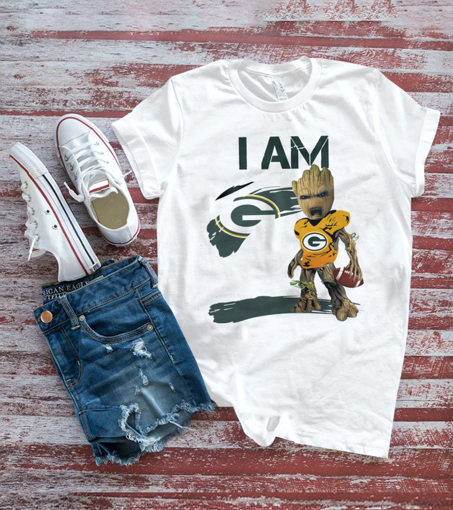 I Am Groot Green Bay Packers Football T-Shirt