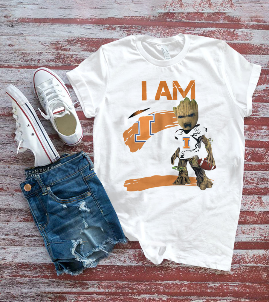 I Am Illinois Football Groot T-Shirt