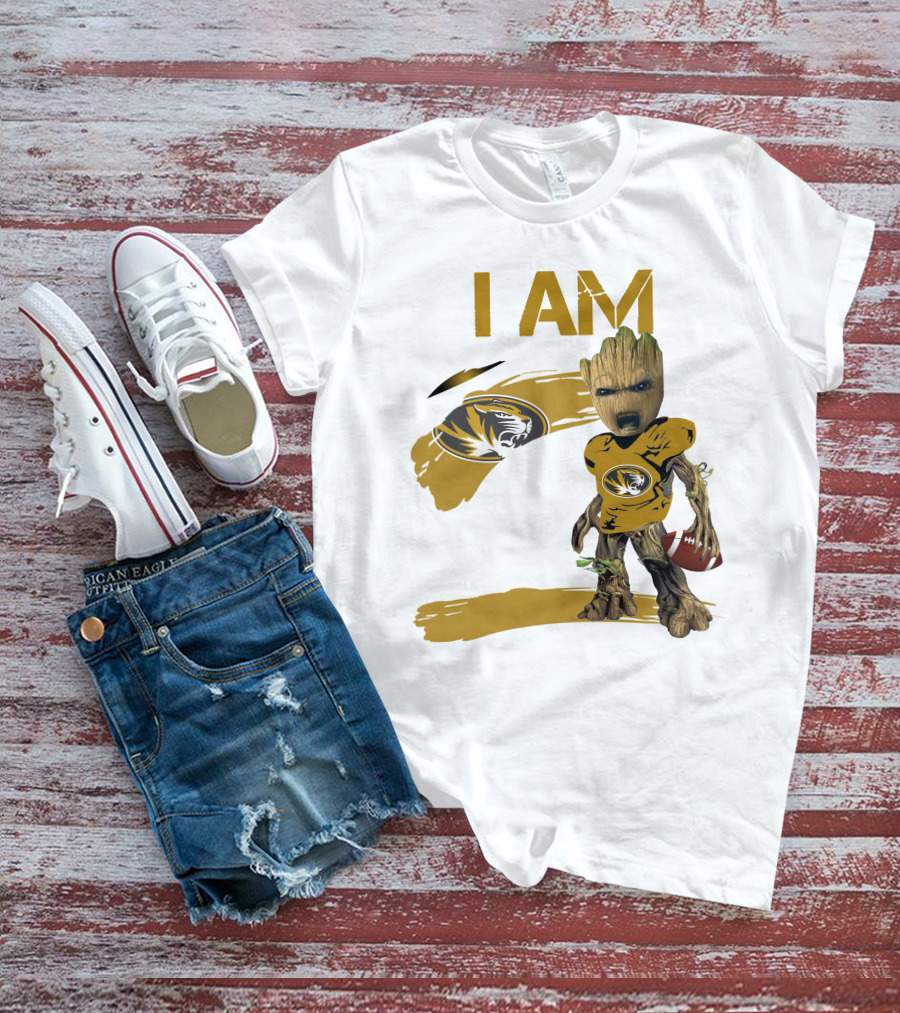 I AM Missouri Football Tiger Groot T-Shirt