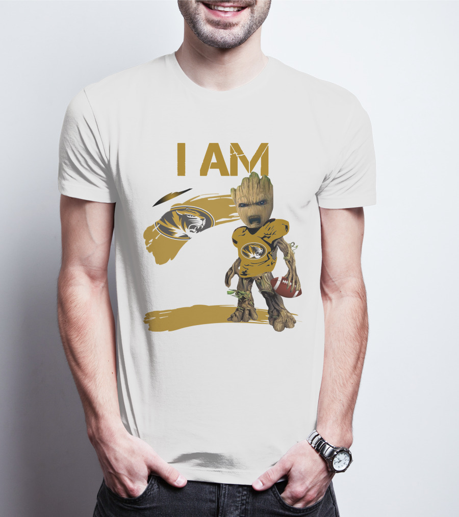 I AM Missouri Football Tiger Groot T-Shirt