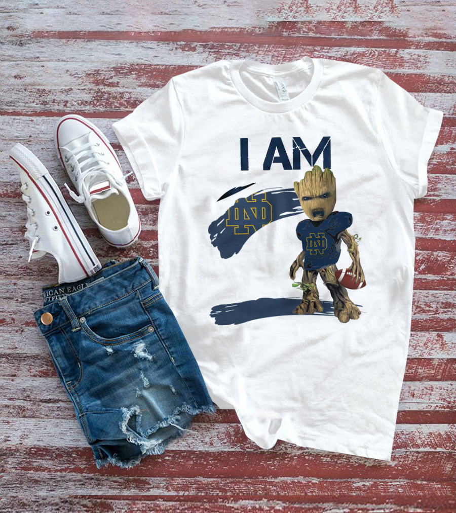 I AM Notre Dame ND Football Groot T-Shirt