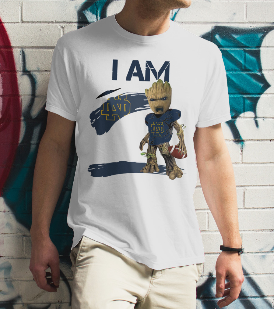 I AM Notre Dame ND Football Groot T-Shirt