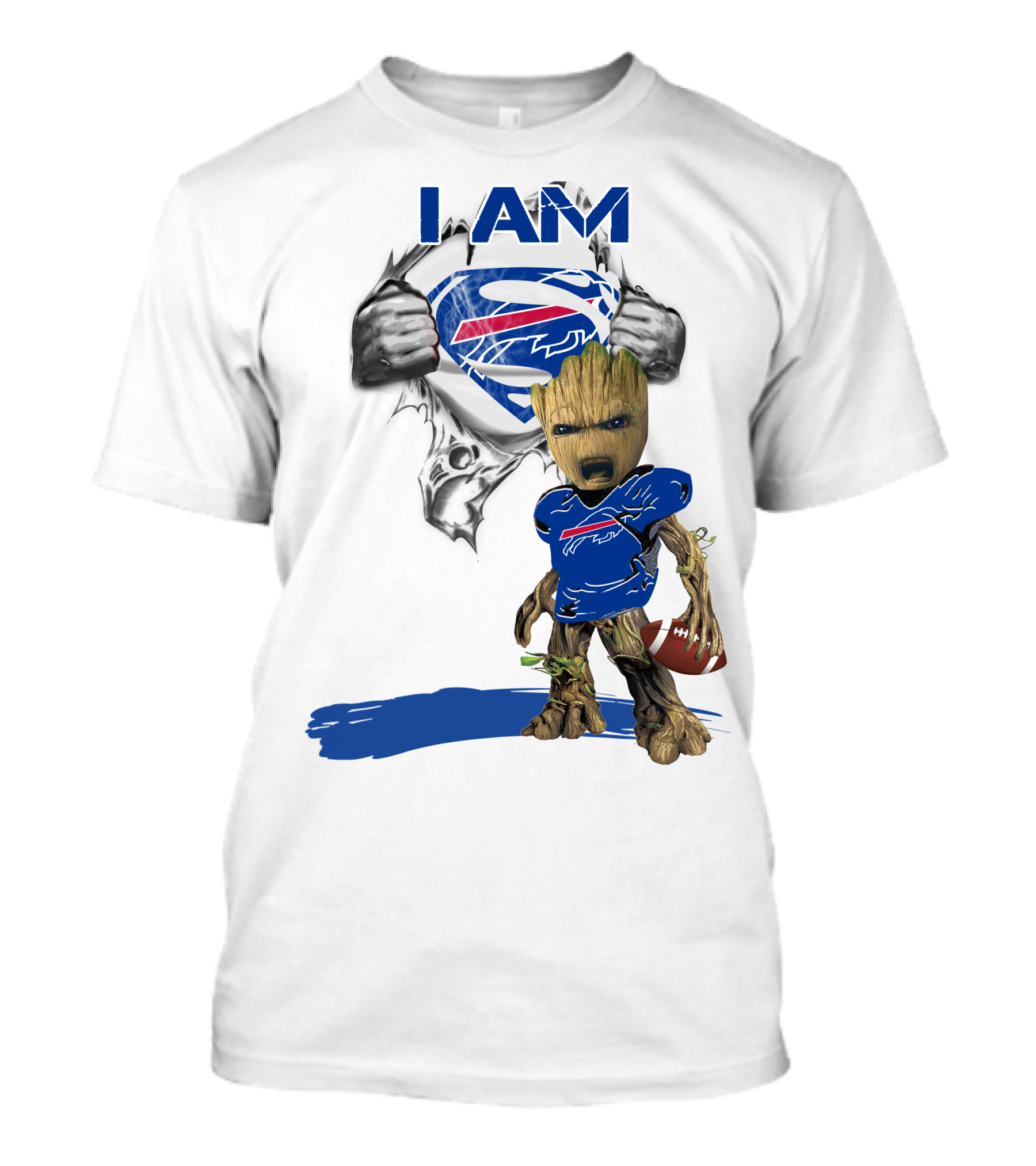 I AM Groot Bills Superman Football T-Shirt
