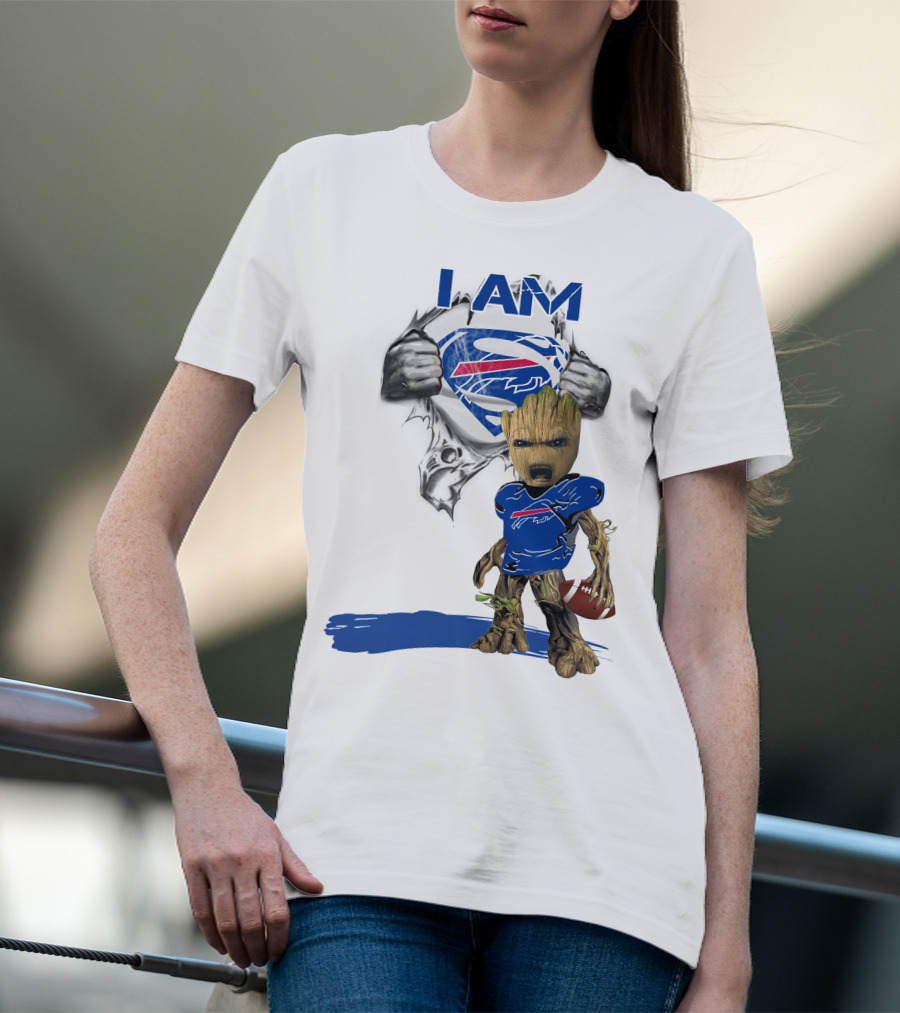 I AM Groot Bills Superman Football T-Shirt
