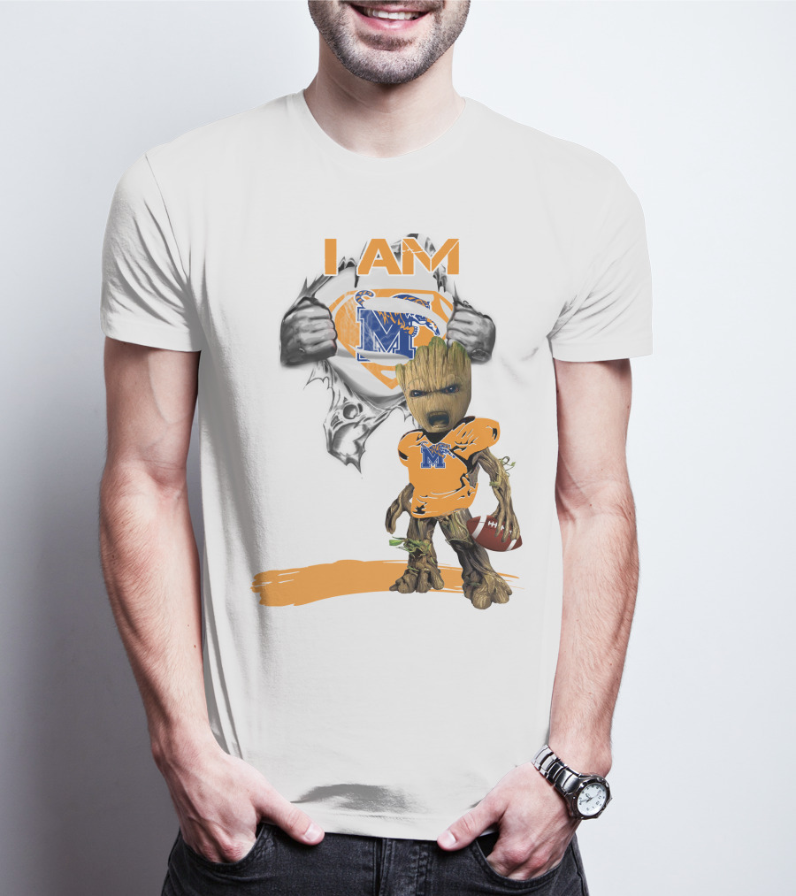 I AM Memphis Baby Groot Football Fan T-Shirt