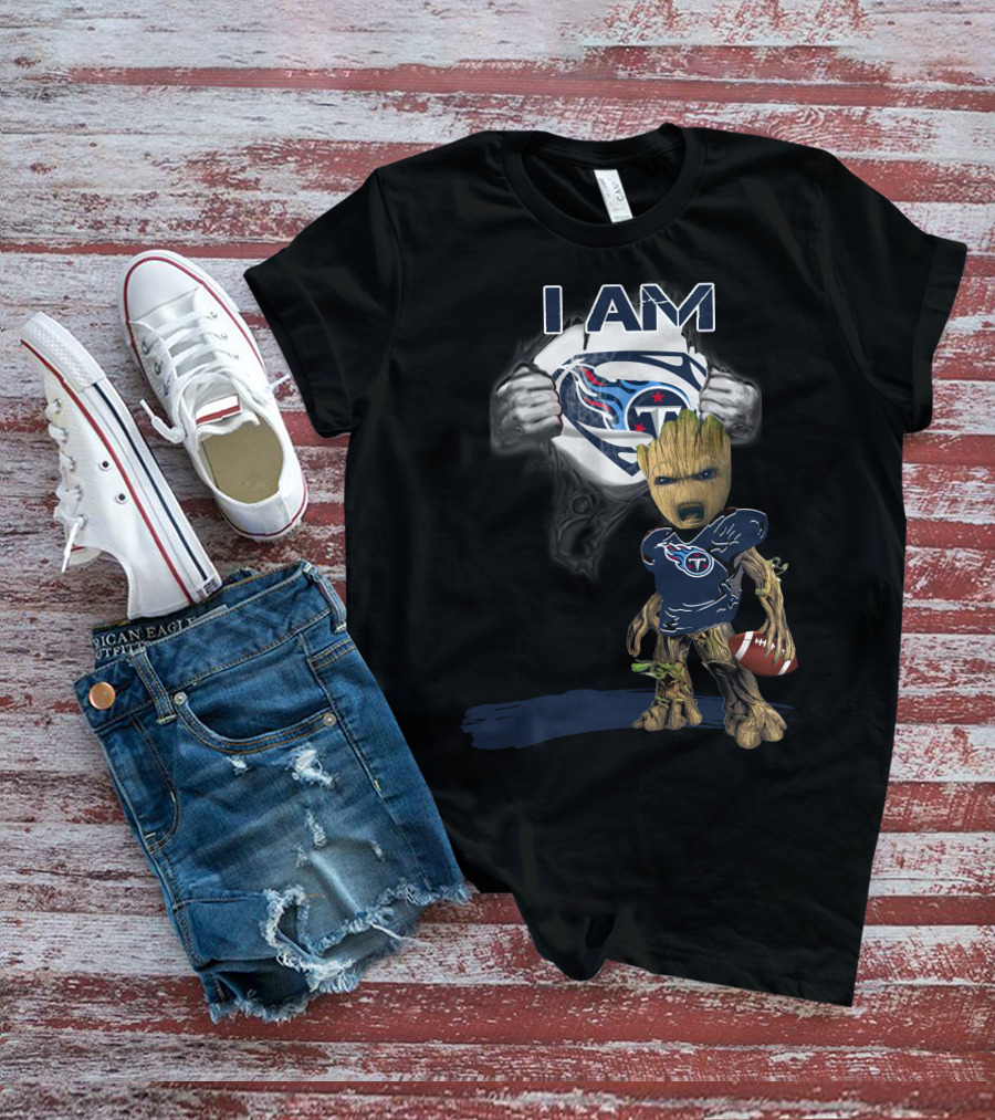 I Am Titans Baby Groot Football Superhero T-Shirt