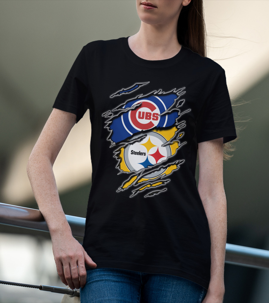 Steelers Cubs Logo Mashup T-Shirt