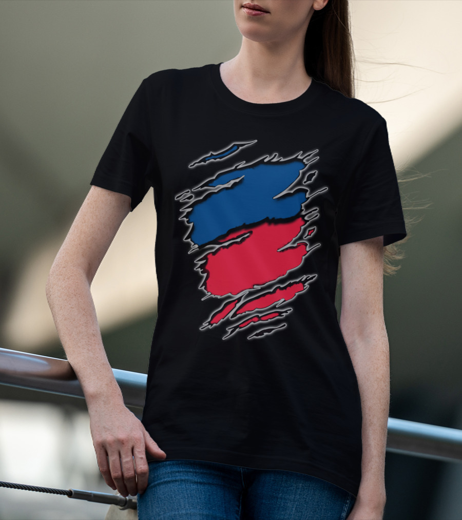 Chief Roya Blue Red Tear Marks T-Shirt