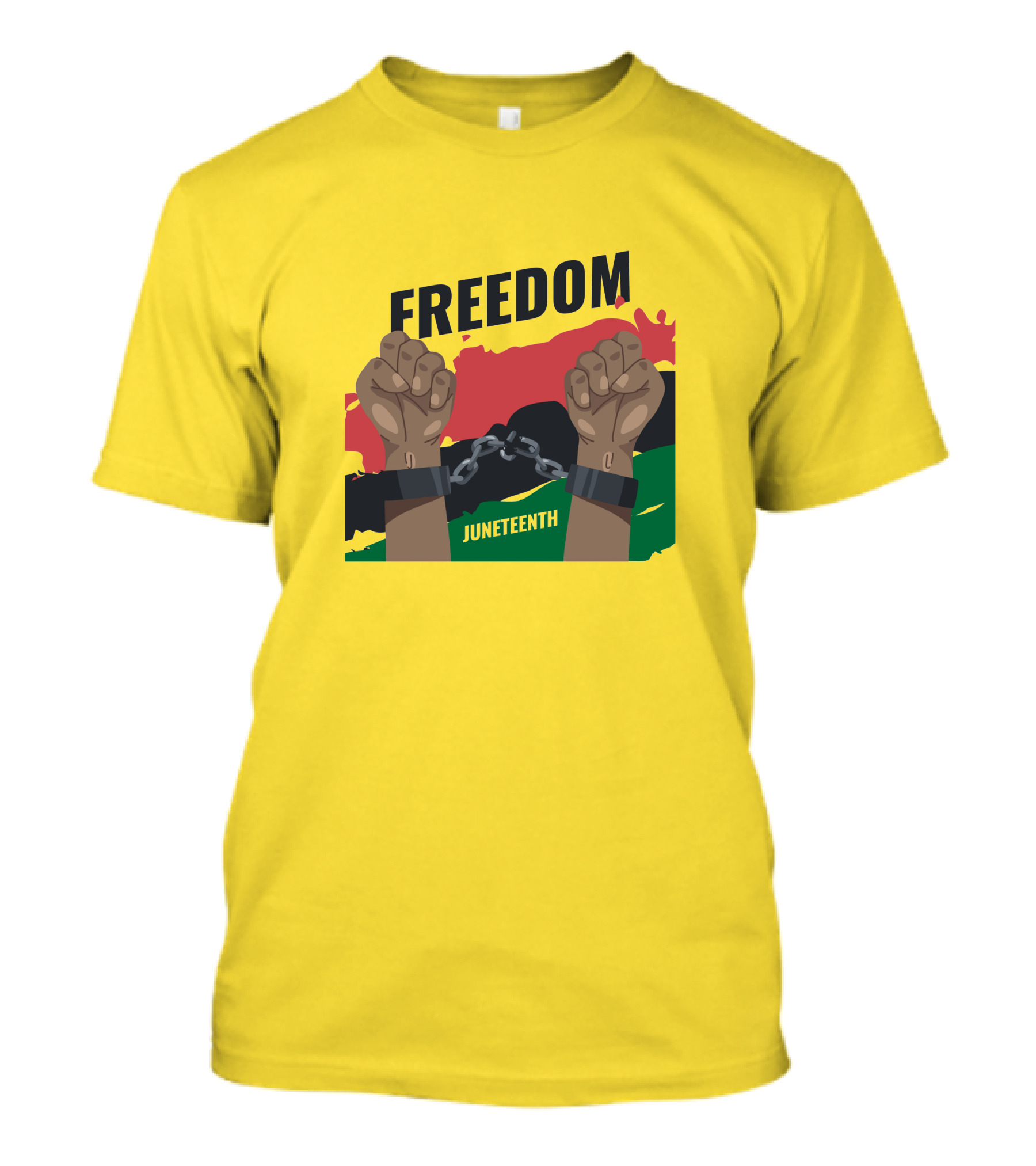 FREEDOM JUNETEENTH Fists Breaking Chains T-Shirt