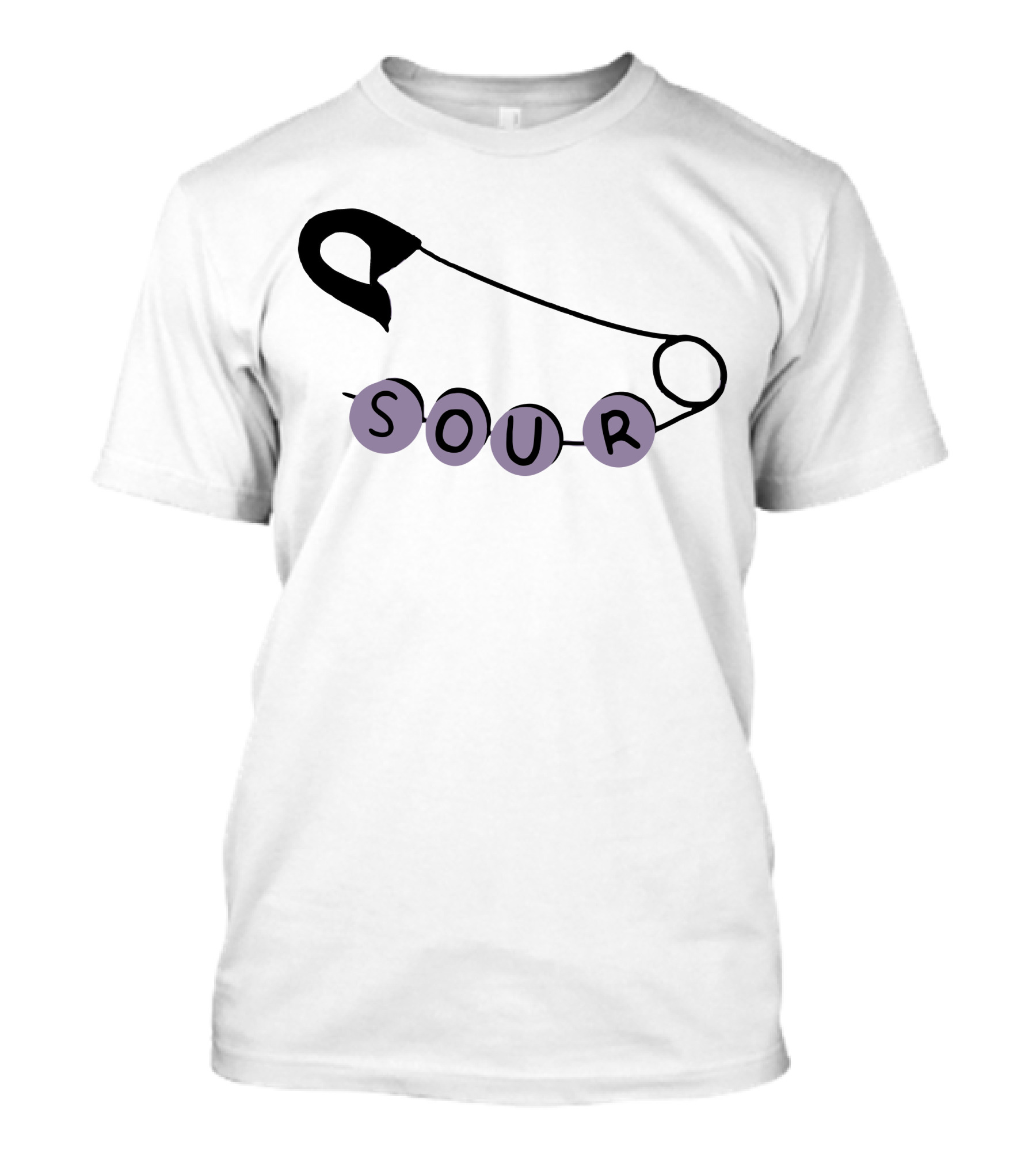 SOUR Safety Pin Pastel Beads T-Shirt