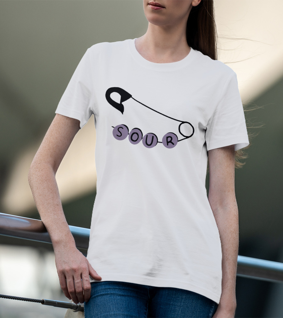 SOUR Safety Pin Pastel Beads T-Shirt