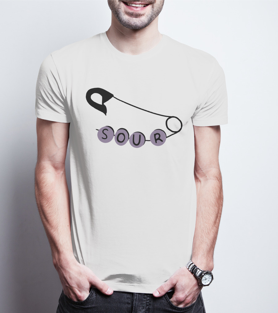 SOUR Safety Pin Pastel Beads T-Shirt