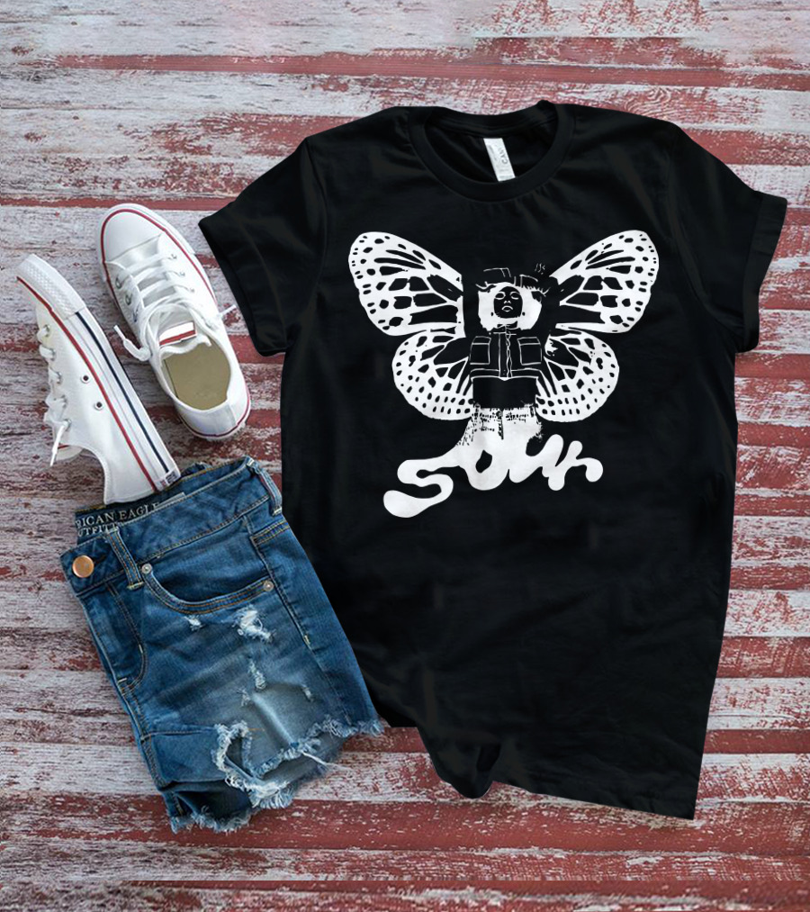 Sour Butterfly Grunge Wings Fusion T-Shirt