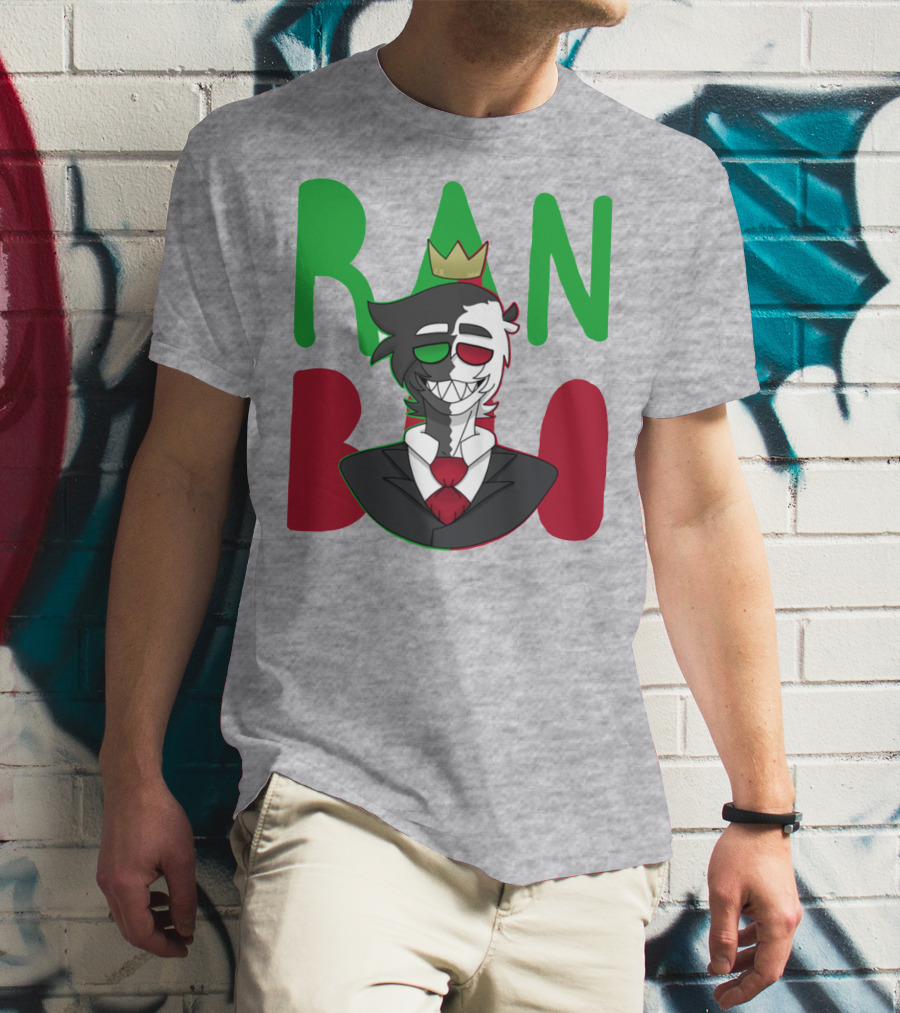 Ranboo Crowned Character In Red Green Black Color Scheme T-Shirt