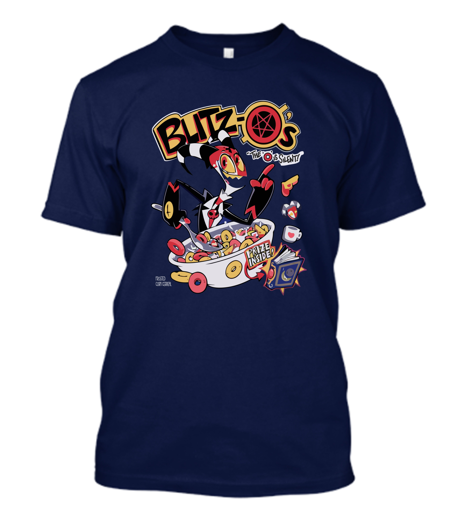 Blitzo's The O Is Silent Prize Inside Cereal Hazbin Hotel Store T-Shirt