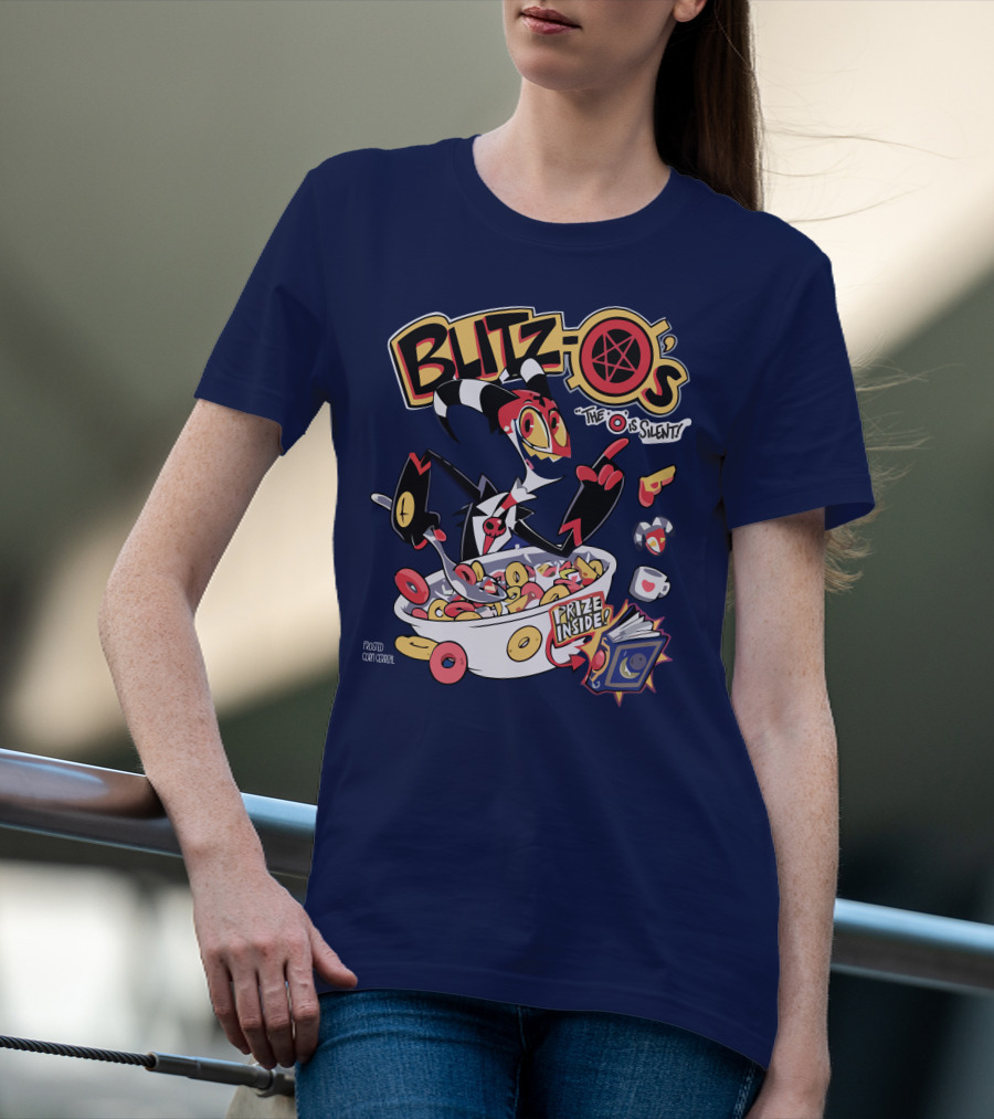 Blitzo's The O Is Silent Prize Inside Cereal Hazbin Hotel Store T-Shirt