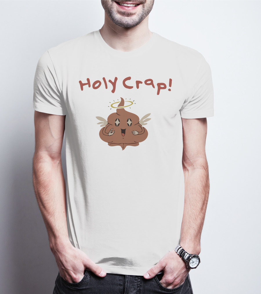 Holy Crap Angel Poop With Halo And Wings By Sharkrobot Vivziepop T-Shirt