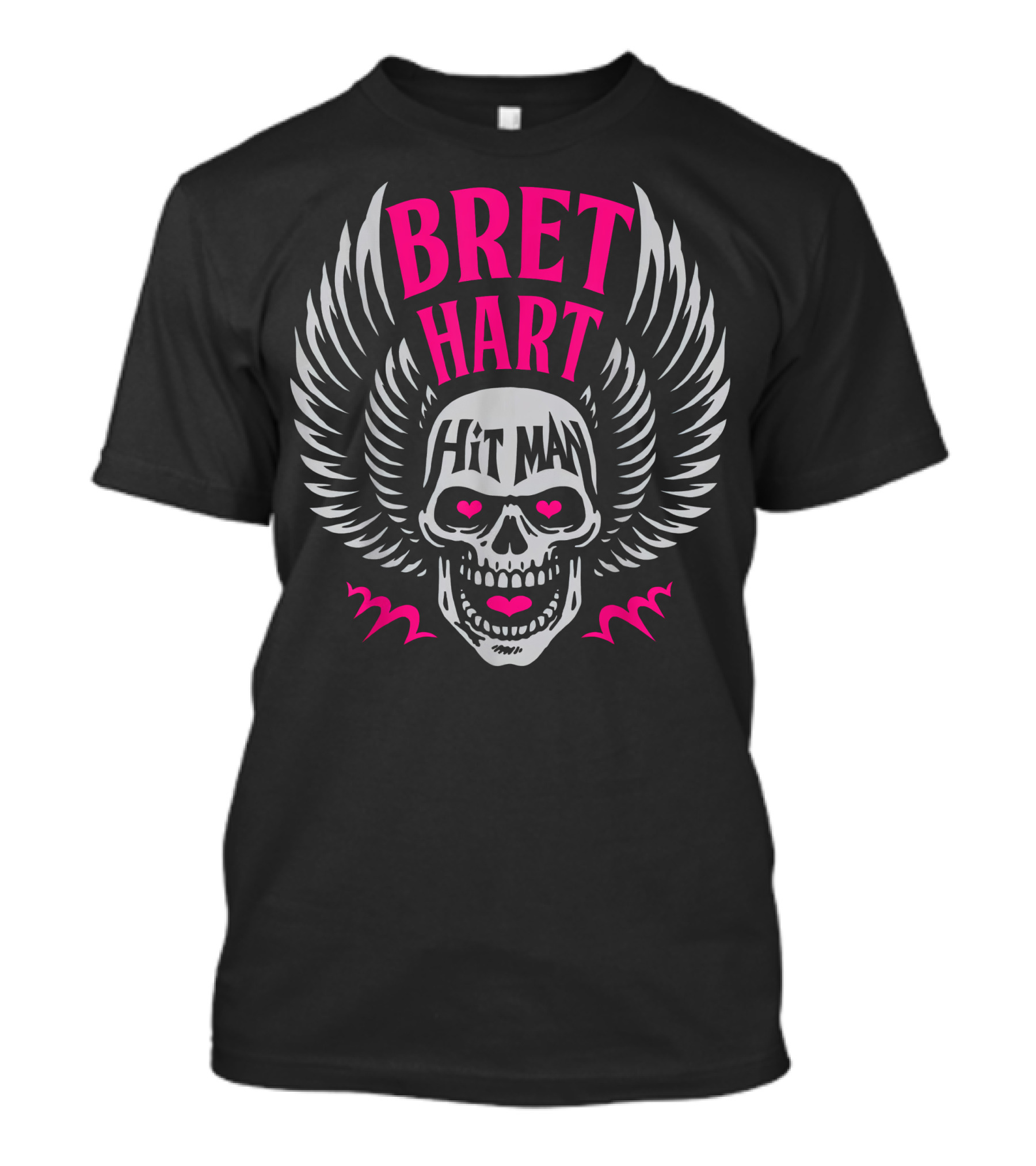 Bret Hart Hit Man Skull With Wings T-Shirt