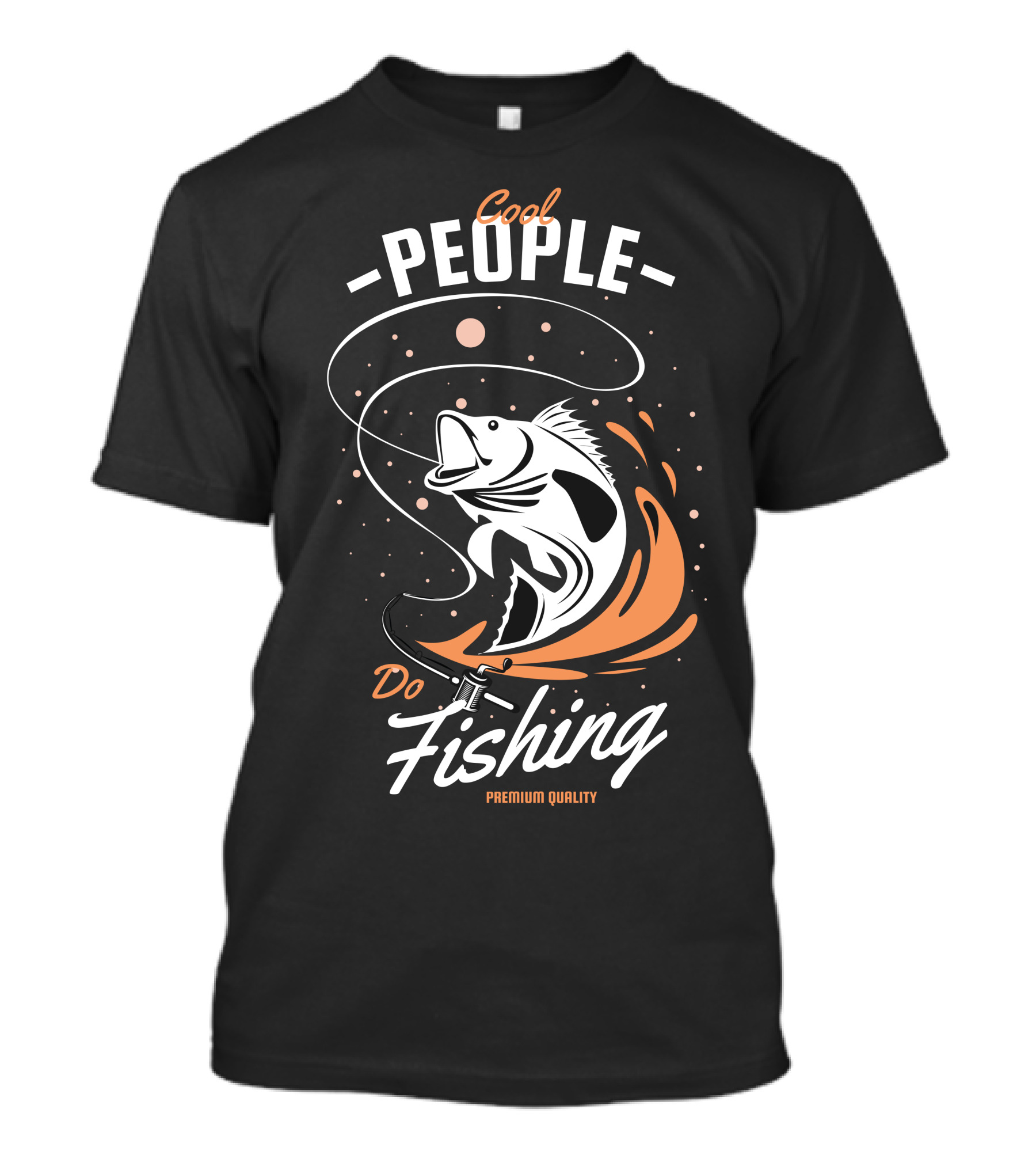 Cool People Do Fishing With Fish And Hook T-Shirt