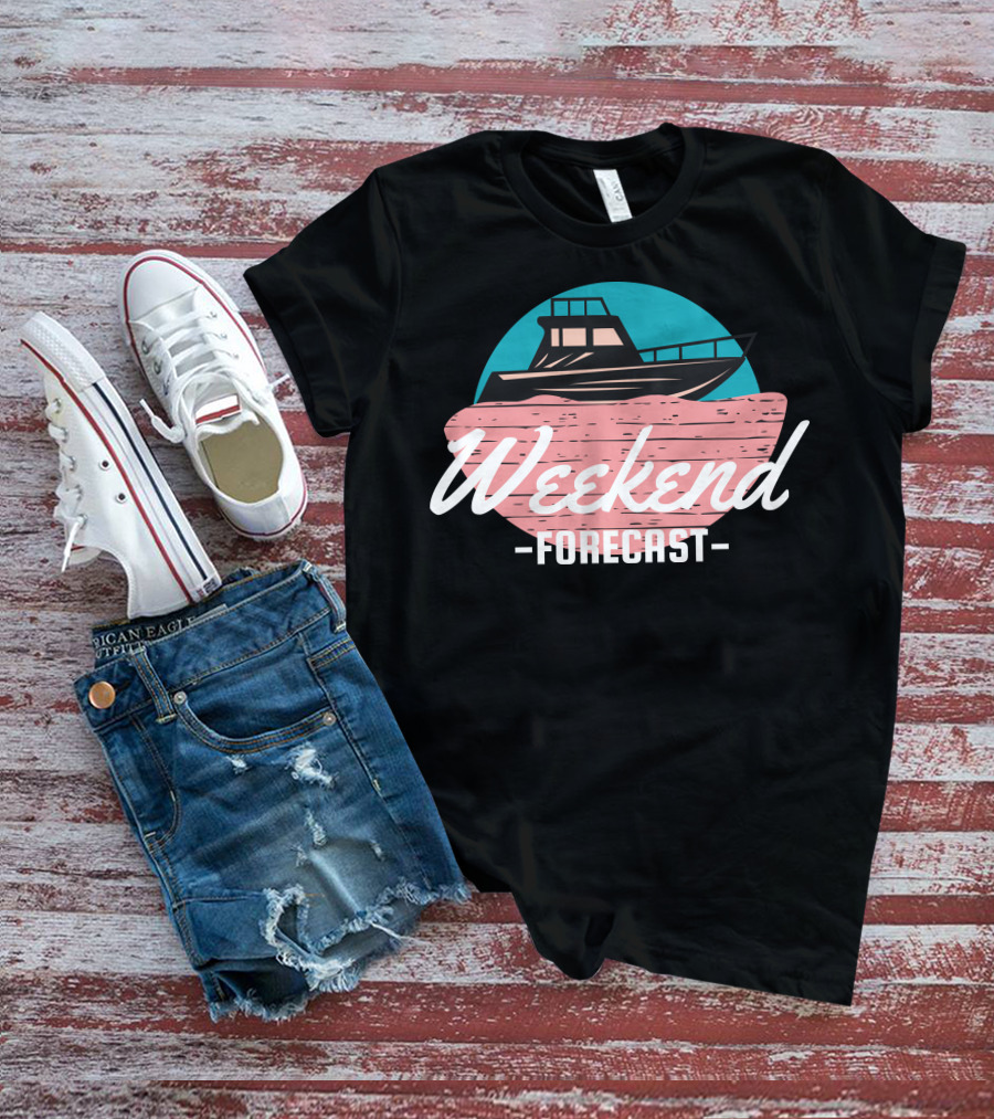 Weekend Forecast Boat On Water T-Shirt