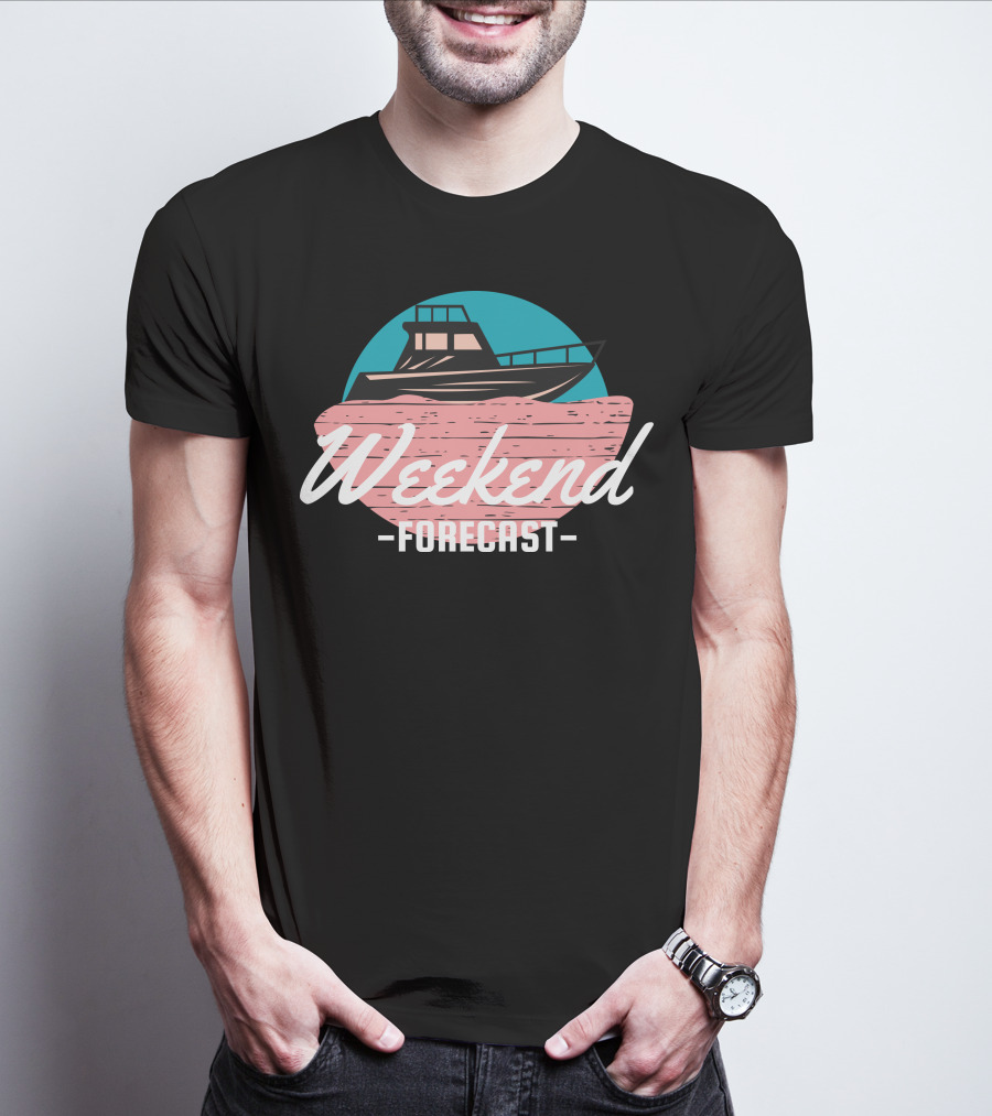 Weekend Forecast Boat On Water T-Shirt