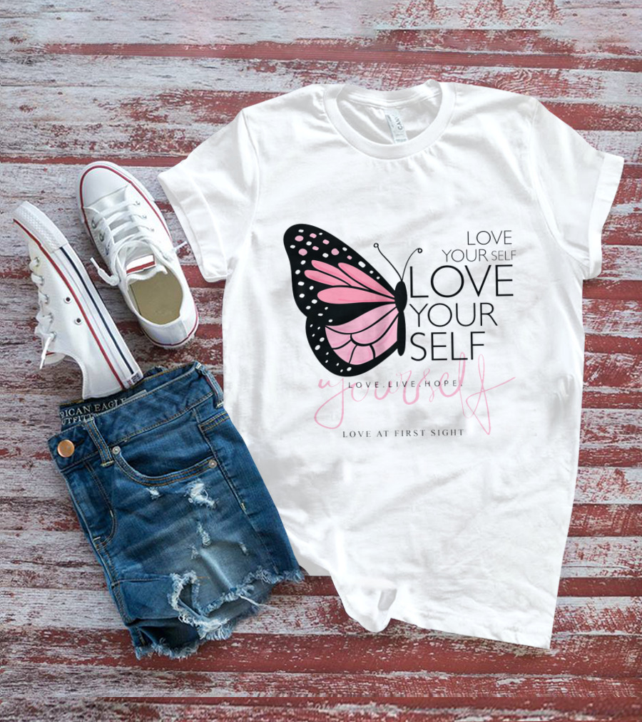 LOVE YOURSELF LOVE YOUR SELF Love Live Hope LOVE AT FIRST SIGHT T-Shirt