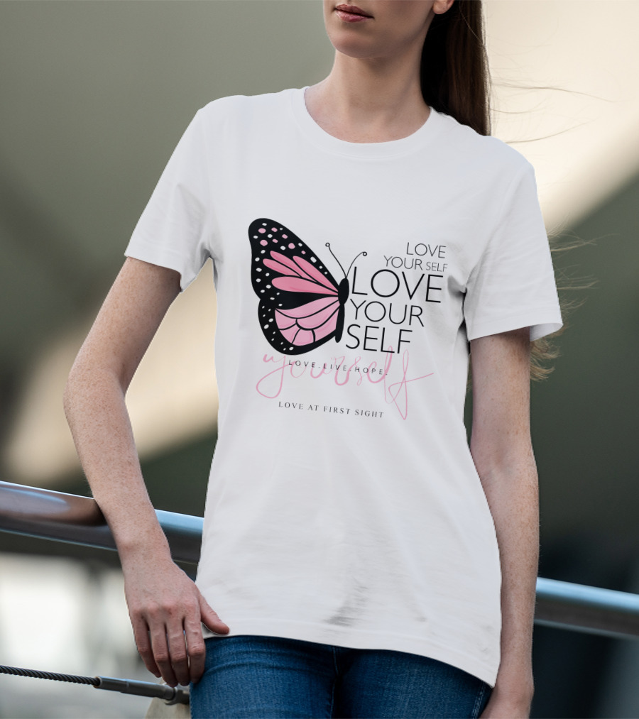 LOVE YOURSELF LOVE YOUR SELF Love Live Hope LOVE AT FIRST SIGHT T-Shirt
