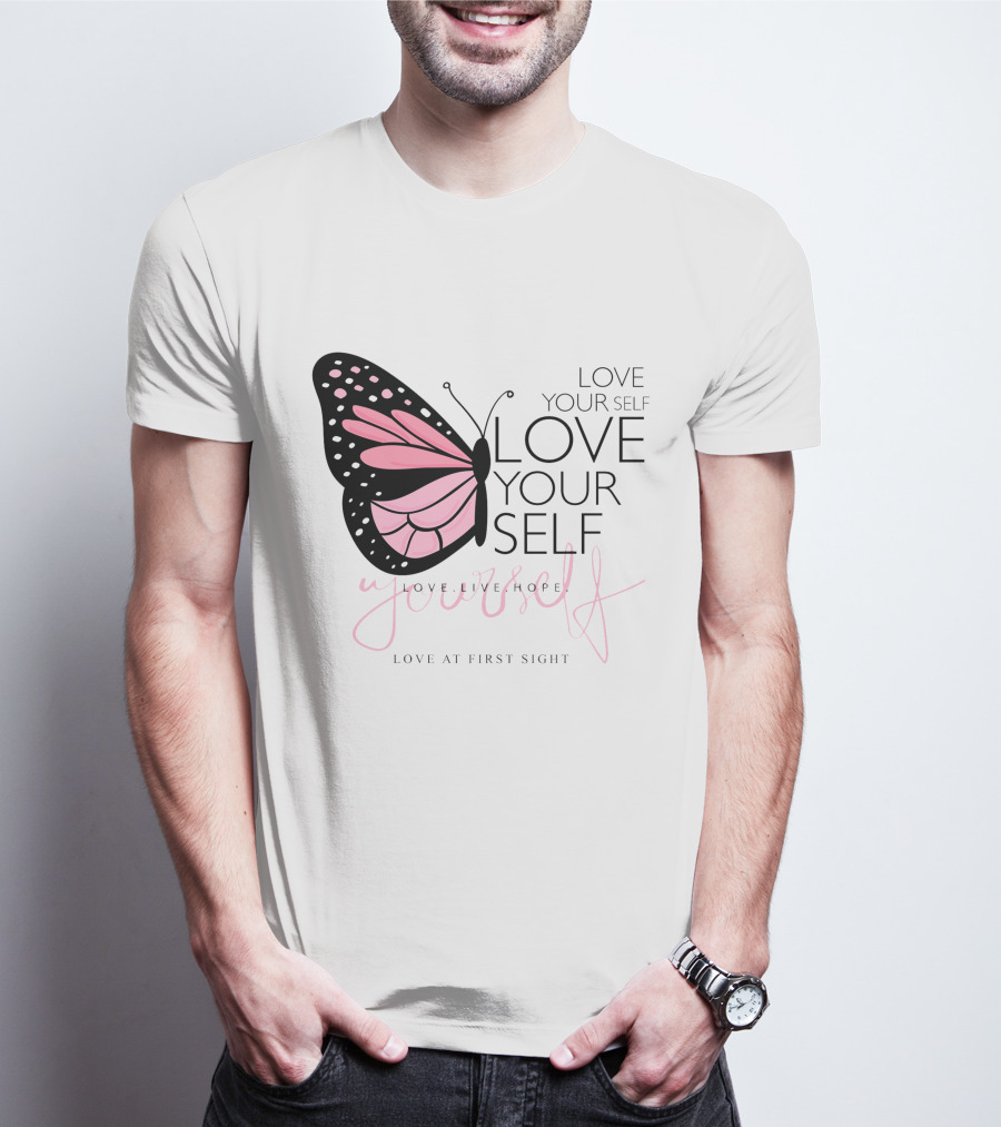 LOVE YOURSELF LOVE YOUR SELF Love Live Hope LOVE AT FIRST SIGHT T-Shirt